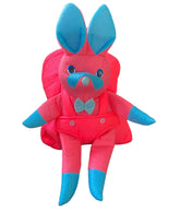 Sevimli Tavşan Figürlü Peluş Çocuk Sırt Çantası Mavi Pembe